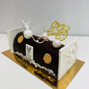 Kerststronk Bavarois Chocolade